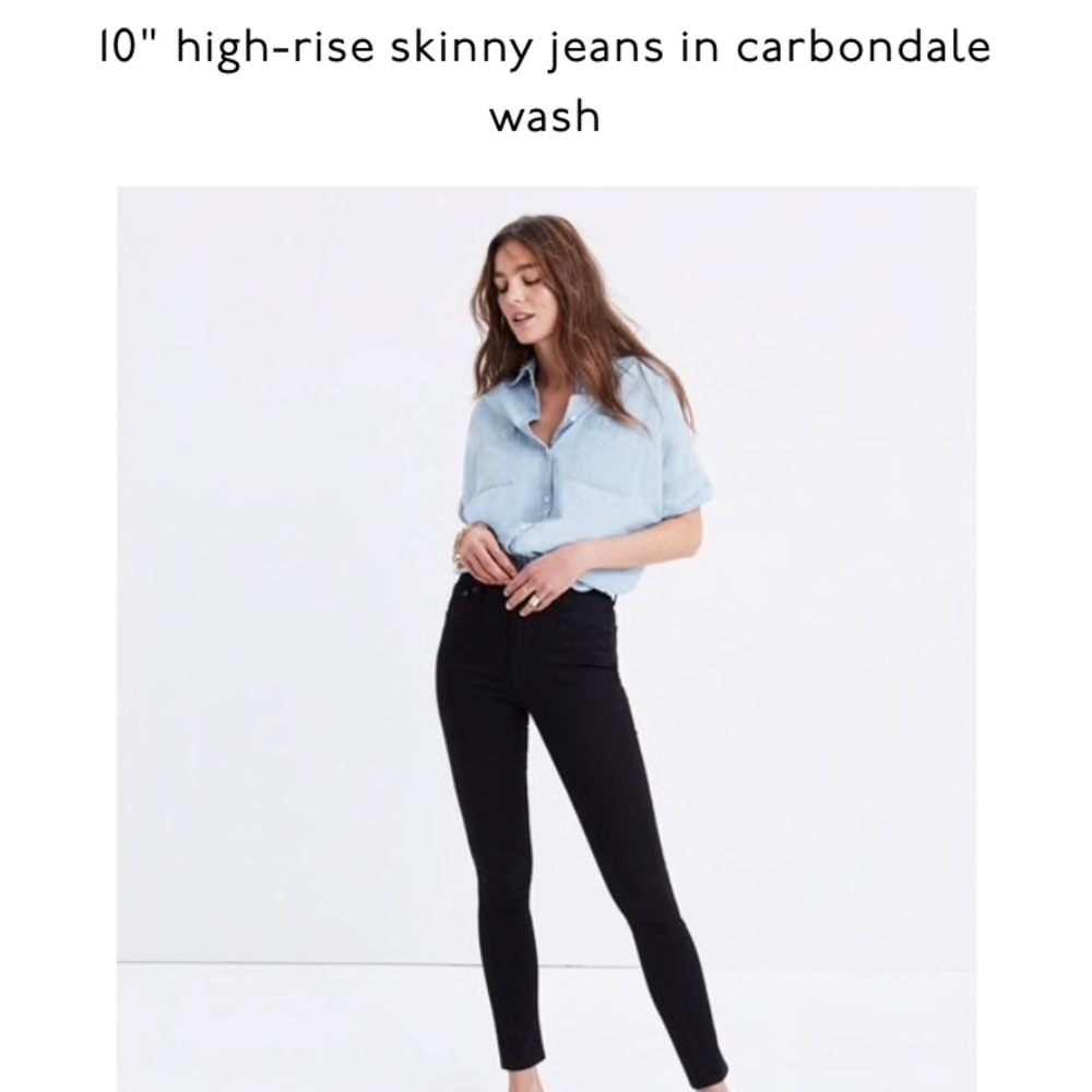 High rise black skinny skinny